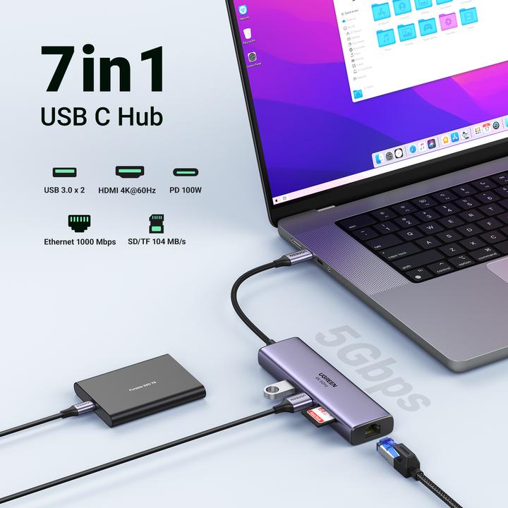 Immagine prodotto Ugreen CM512 (USB-C, 7 Porti)