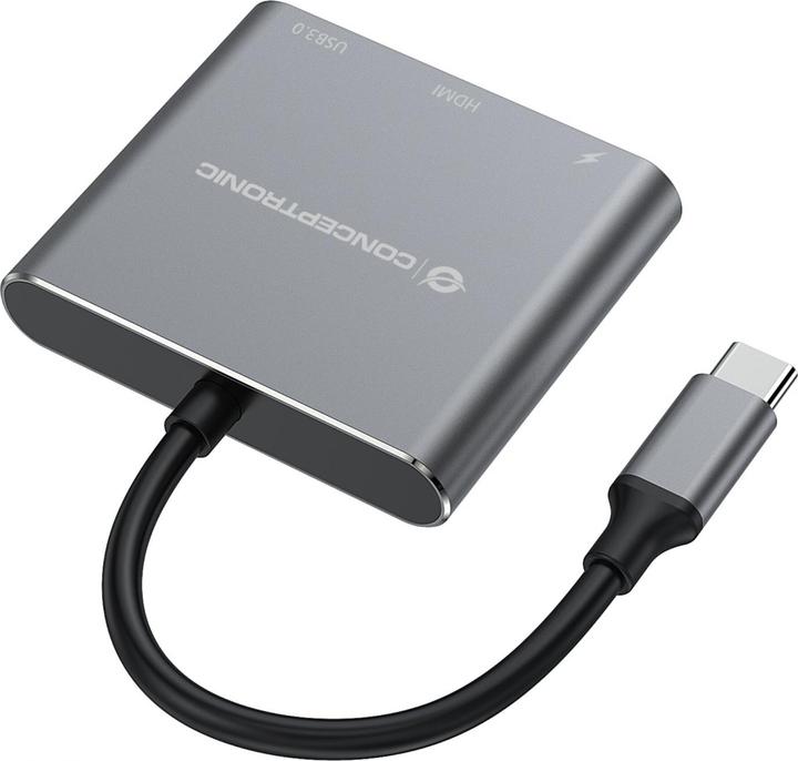 Produktbild Conceptronic USB Typ-C zu (HDMI, USB Typ-C, USB-A, 25 cm)