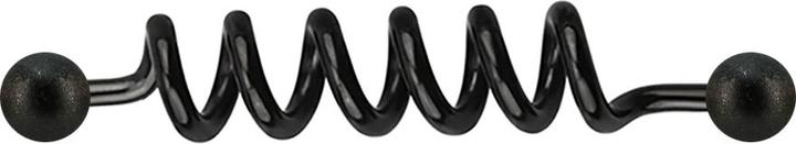 Star Piercing Barbell schwarz Spule mit zwei Kugeln gesprenkelt (ohne Messing, Chirurgenstahl 316L)