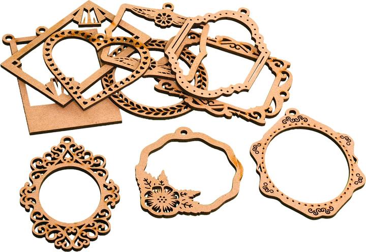 Actual product image Papermania Decorative wooden moulds "Frame", 10 pieces