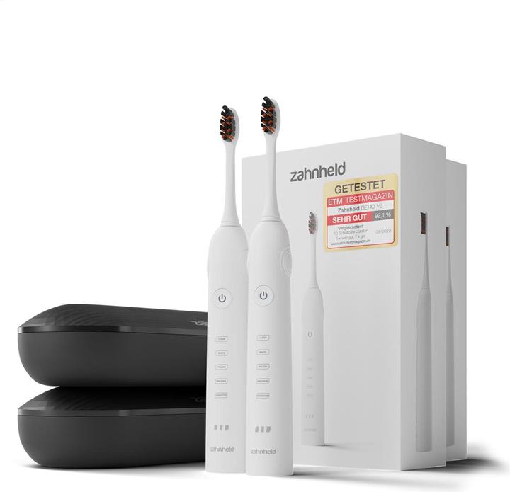 Image du produit Zahnheld Schallzahnbürste im Doppelpack Weiss (Brosse à dents sonique)