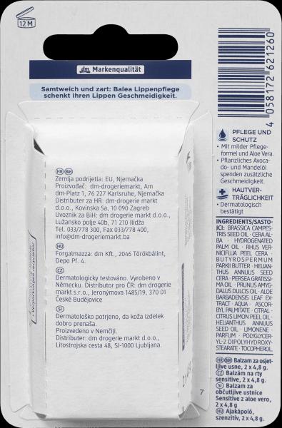 Produktbild dm Balea Lippenpflege Sensitive Duopack