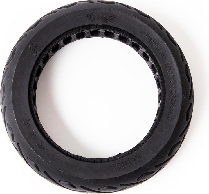 Actual product image Yadea E-kickscooter tyres solid rubber 10 x2.5