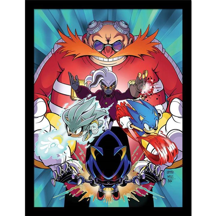 Immagine prodotto Sonic The Hedgehog Issue 14 Cover Poster Incorniciato (40 x 30 cm)