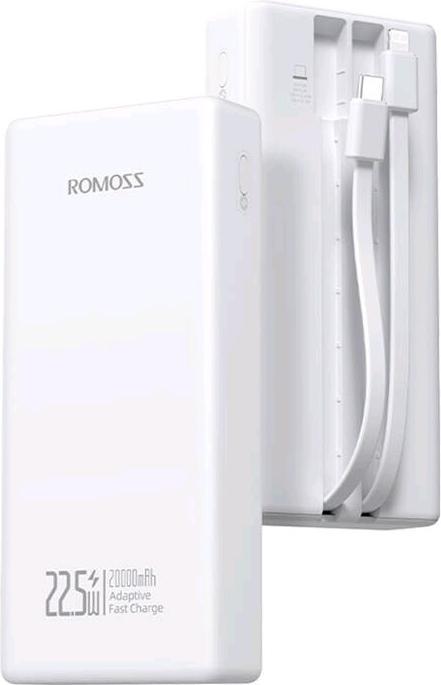 Produktbild Romoss Powerbank PRC20 20000mAh 22.5W (white) (20000 mAh, 22.50 W, 74 Wh)