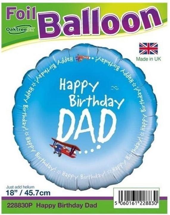 Actual product image Happy birthday dad foil balloon