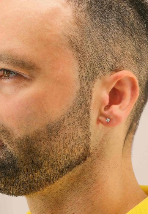 Image du produit Muau Boucles d'oreilles monture 4 poignées (Or blanc 750)