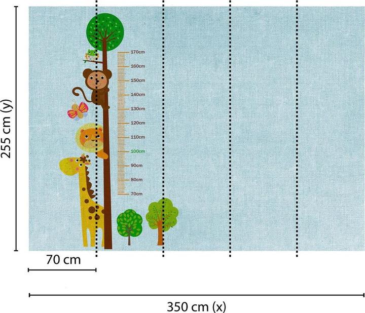 Produktbild Livingwalls Designwalls Kids Grow Stick Kinderzimmer (350 x 255 cm)