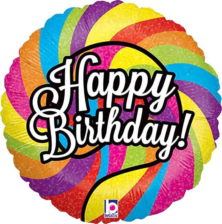 Oaktree Lollipop Folienballon Happy Birthday