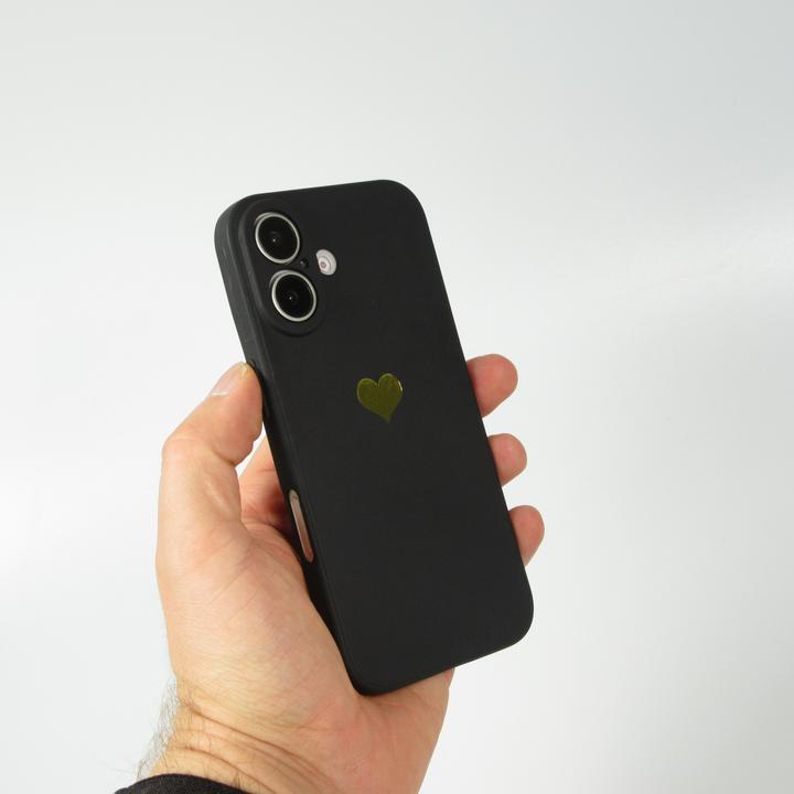 Image du produit PhoneLook Coque Silicone Mat Coeur doré (Apple iPhone 16)