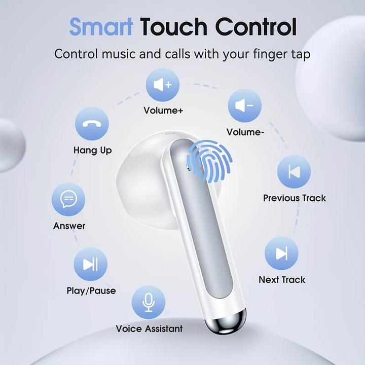 Produktbild PhoneLook Bluetooth 5.3 In-Ear kabellose Kopfhörer Ladeetui mit digitaler Batterie Anzeige, USB Type C (50 h, Kabellos)