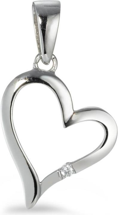 Image du produit Rhomberg Pendentif zirconium coeur (Argent)