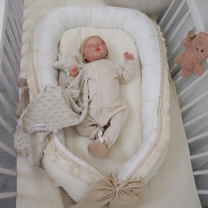 Actual product image Baby-Nest Baby nest Boho|Waffle pique| Beige