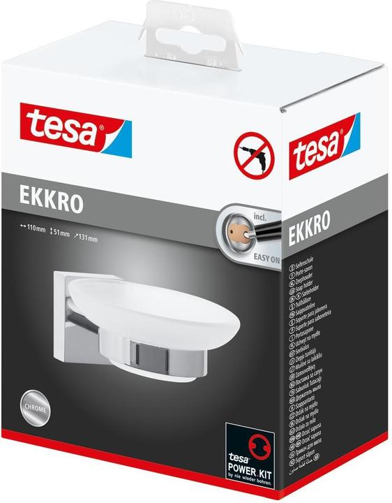 Actual product image tesa EKKRO soap holder incl. adhesive solution without drilling