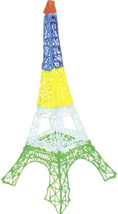 Actual product image 3Doodler Start 3DS-ECO-MIX1-75 3D Printing Material Compostable Plastic (PLA, 2.50 mm, 90 g, White, Blue, Red)