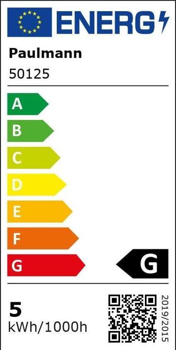 Label énergétique Paulmann Bougie Zigbee (E14, 5 W, 400 lm, 1 x, G)