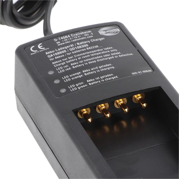 Actual product image HBC Radiomatic Original charger HBC QD108300 suitable for HBC BA22300, with 12 volt plug (12 V)