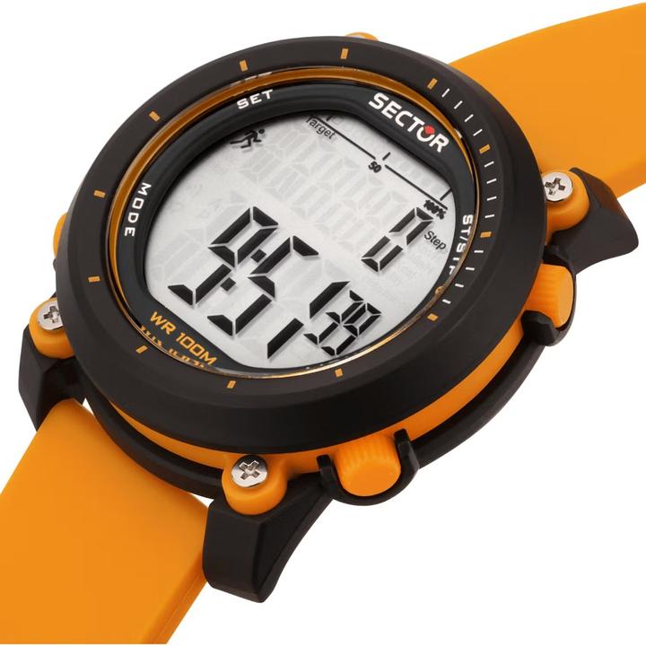 Actual product image Sector R3251546001 EX-38 Men's digital watch 45mm 10ATM (Digital watch, 45 mm)