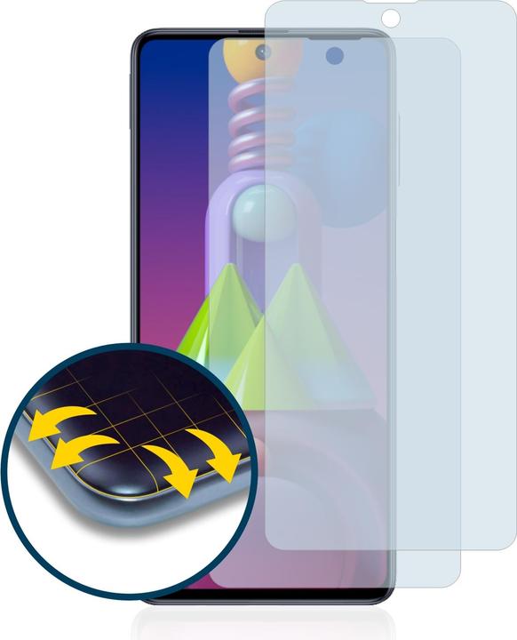 Produktbild BROTECT Full-Cover Displayschutz Matt (2 Stück, Samsung Galaxy M51)