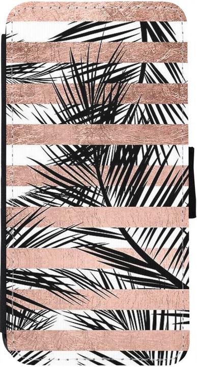 Image du produit PhoneLook Coque Wallet noir Palm trees gold stripes (Apple iPhone 12)