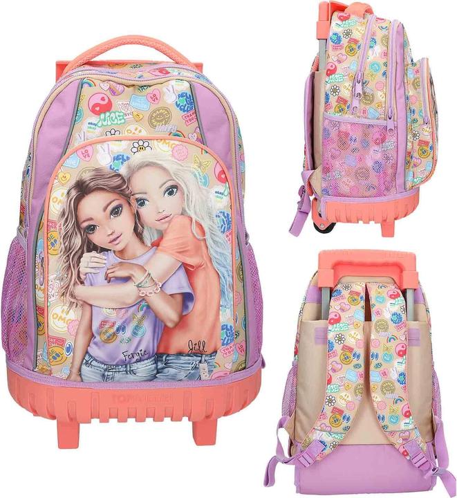 Immagine prodotto Top Model Topmodel - TOPModel School Backpack Trolley GIRL POWER - Beige, Lilac, Coral - 34x24x50 cm (413286) (28 l)