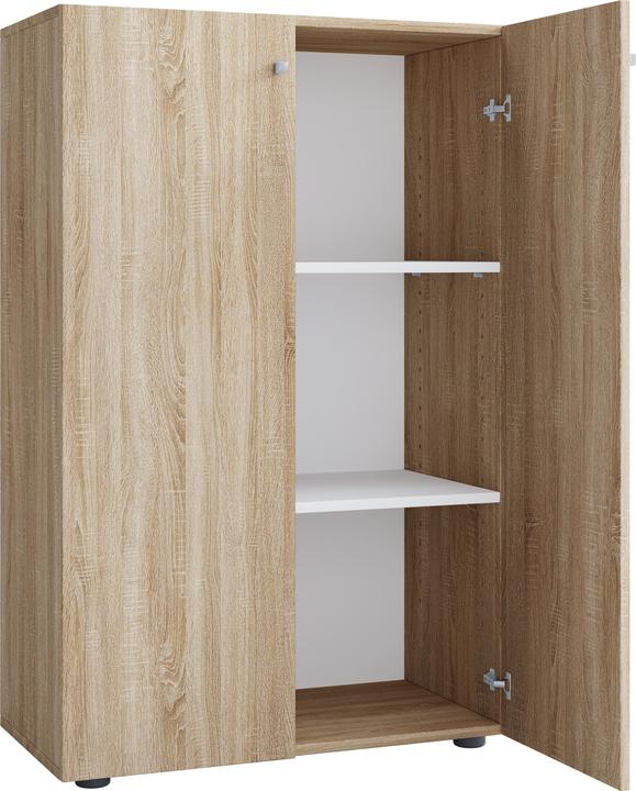 Immagine prodotto VCM Mobile da ufficio in legno Scaffale per file Lona 3 scomparti con ante a battente (70 x 40 x 111 cm)