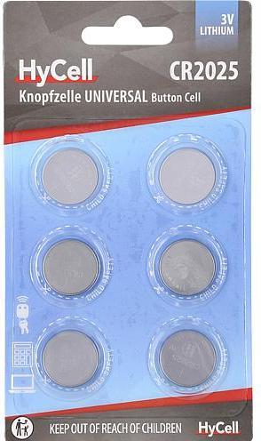 Immagine prodotto HyCell Cella a bottone (6 pz., CR2025, 140 mAh)