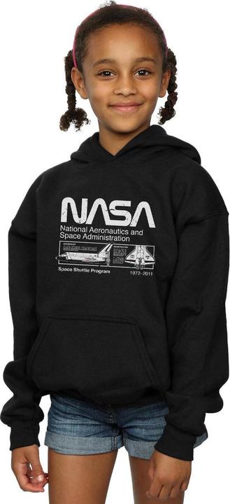 Actual product image Nasa Girls Classic Space Shuttle Hoodie (152, 158)