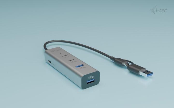 Image du produit i-tec Universal Charging Metal HUB 2x USB-C 3.2 Gen.1 + 2x USB-A 3.2 Gen.1 1x USB-C PD 85W (USB-C, USB-A, 4 Ports)