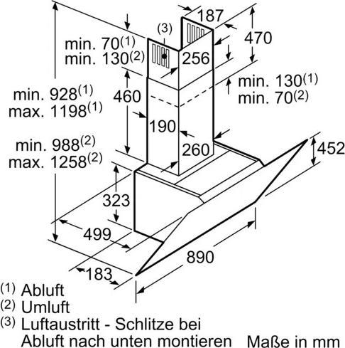Produktbild Neff DIPP951N Wandmontiert ³/h A+ (Wandhaube)