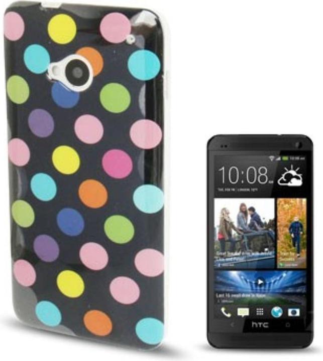 König Design Schutzhülle TPU Case für Handy HTC One M7 Schwarz / Bunt (HTC One M7)