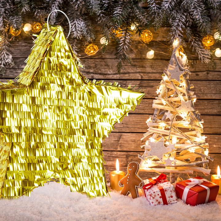 Actual product image Relaxdays Golden Star Pinata