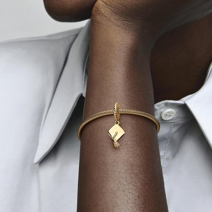 Actual product image Pandora Graduation Cap Charm (Metal, Gold plated)