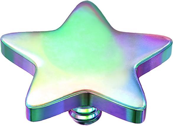 Image du produit Star Piercing Dermal Anchor étoile colorée avec revêtement en titane (Acier chirurgical 316L, sans laiton)