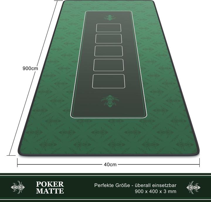 Produktbild CSL XXL Mauspad 900x400mm, Poker Mousepad, Schreibtischunterlage, Pokertisch Auflage, Pokermatte Grün
