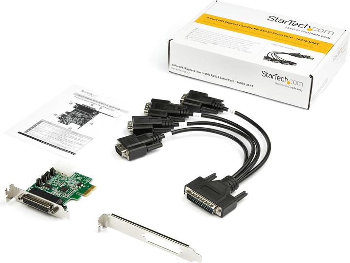 Produktbild StarTech .com 4 Port PCI Express RS232 Serial Adapter Card