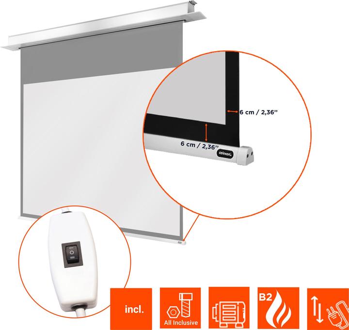 Image du produit Celexon Écran de projection encastrable Motor Professional + 300x225cm 4:3 (148.03", 4:3)