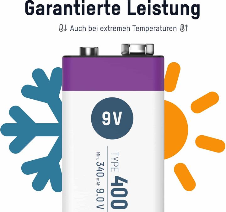 Immagine prodotto Ansmann Premium ricaricabile (1 pz., 9V Block, 400 mAh)