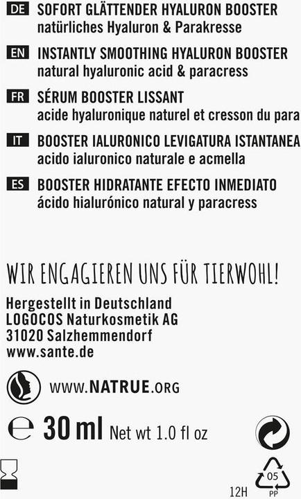 Produktbild Sante Sofort Glättender Booster (30 ml)