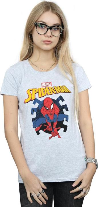 Image du produit - T-shirt SPIDER-MAN WEB SHOOTING EMBLEM LOGO - Femme (XL)