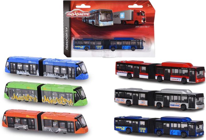Majorette Man City Bus et Siemens Avenio Tram