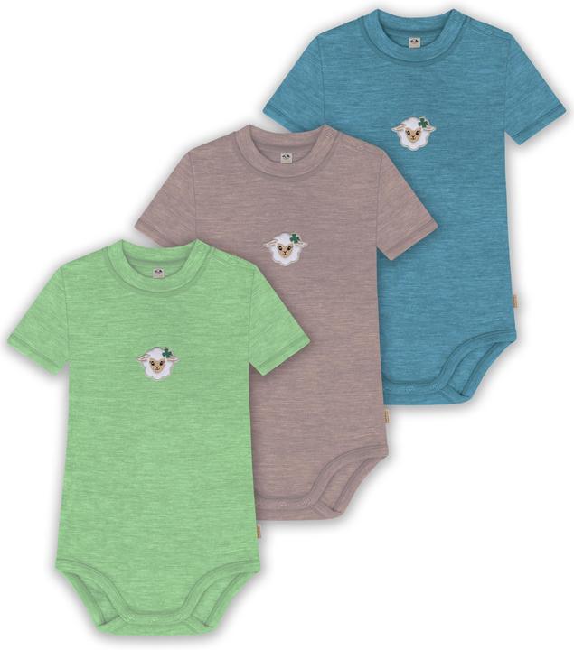Normani 3er Set Baby Merino Kurzarmbody „Tihoi" - 9323