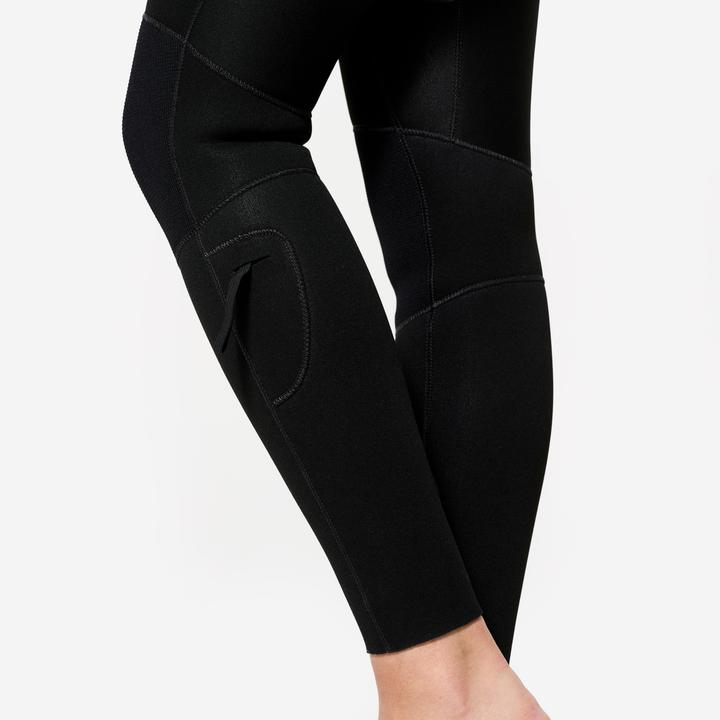 Image du produit Olaian Combinaison surf 500 Femme 3/2 Backzip - Noir et bleu (3,5 mm, XS)