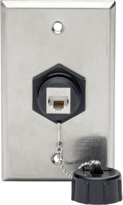 Actual product image Eaton Keystone Jack Cat6/Cat5e RJ45 Shielded Dust Cap Industrial - 110 Punch Down IP68 TAA (RJ45)