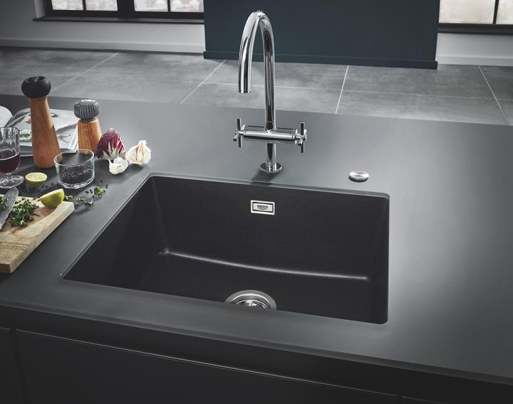 Produktbild Grohe Zweigriff-Spültischbatterie ATRIO 1/2" C-Auslauf su-st