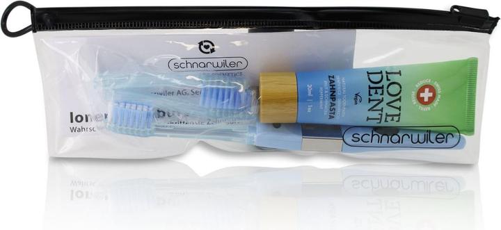 Produktbild Schnarwiler Zahnbürste mit Ionen Technologie MEDIUM inkl. 30ml Zahnpasta und 2 Ersatzbürsten - assortierte Farbe (30 ml)