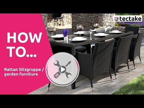 Produktbild tectake Rattan Sitzgruppe Valencia