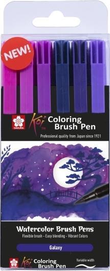 Image du produit Sakura Koi Coloring Brush Pen set Galaxy | 6 colours (Galaxie, 224 x)