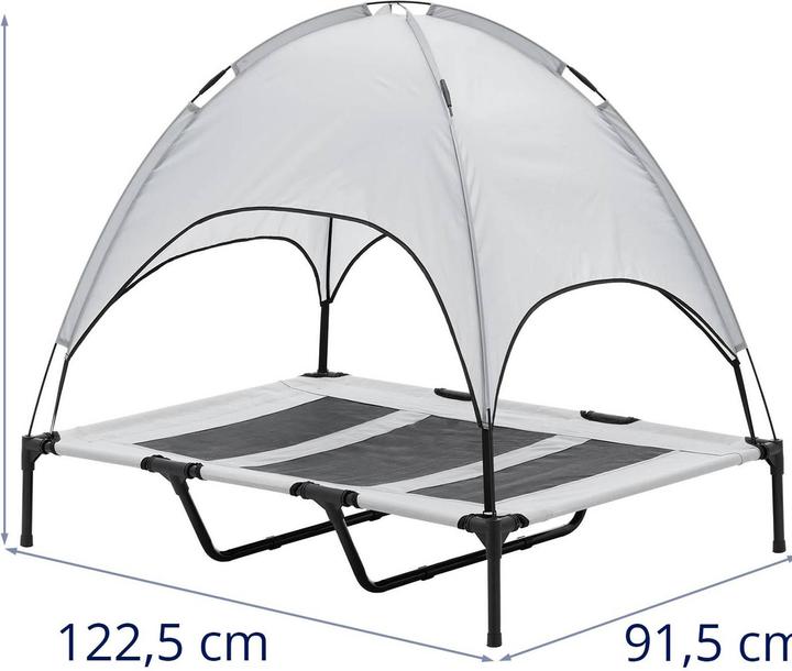 Immagine prodotto Wiesenfield Brandina per cani con tettuccio - 122.5 x 91.5 x 109 cm - Grigia (Gatto, Cane)