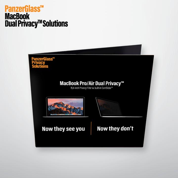 Produktbild PanzerGlass MacBook Pro Displayschutz + DualPrivacy magnetisch (15.40", 16 : 10)